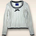 KNIT RIBBON EMBELLISHED SWEATER