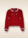 KNIT PEARL EMBELLISHED TOP