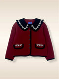 RUFFLED PETAL JEWEL TOP