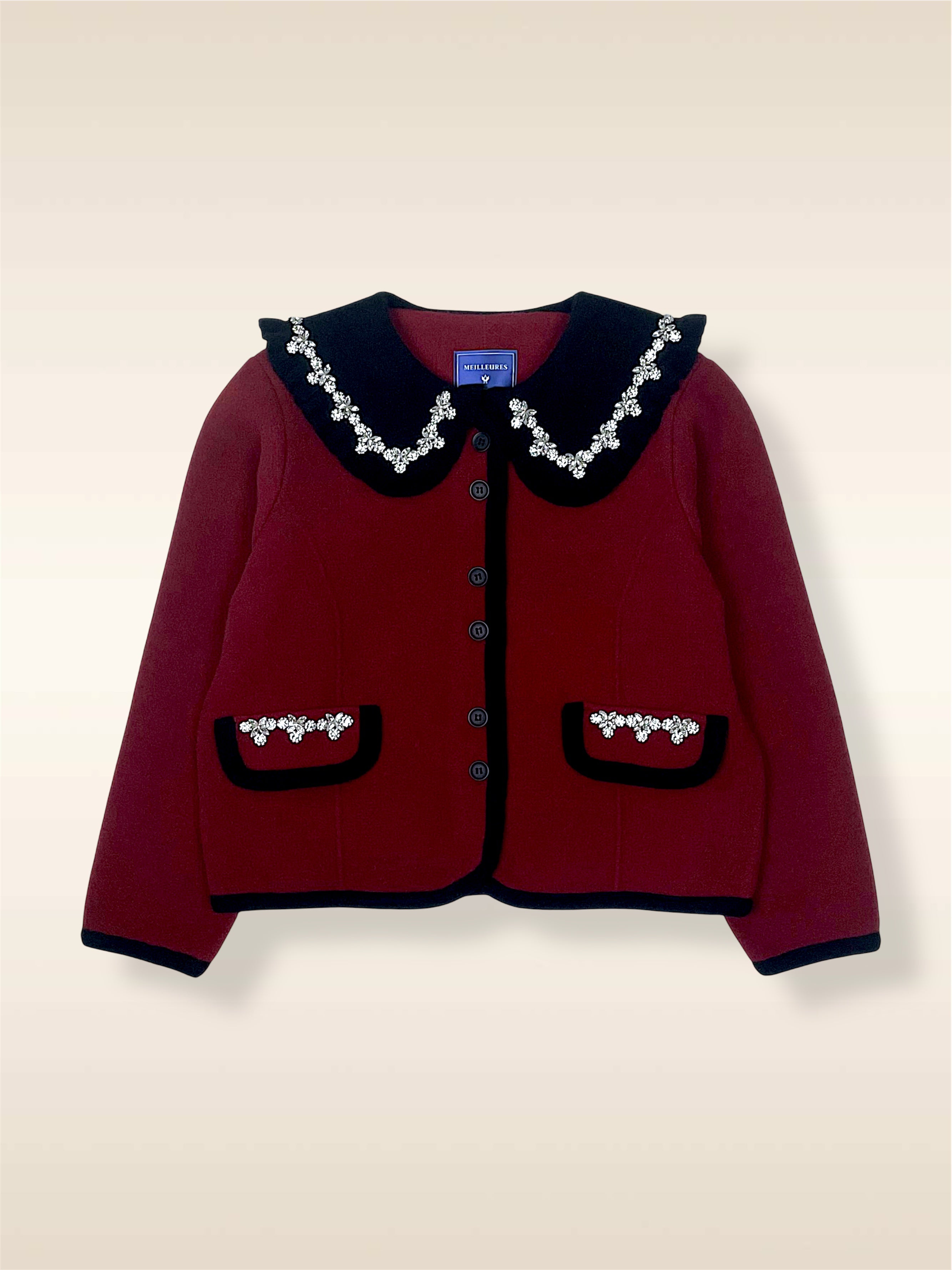 RUFFLED PETAL JEWEL TOP